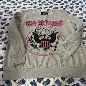 Torrid Gray and Pink Ramones Sweatshirt